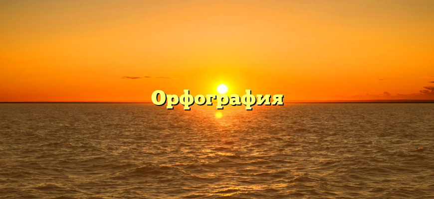 Орфография
