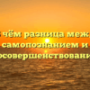 «В чём разница между самопознанием и самосовершенствованием»