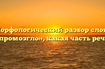 Морфологический разбор слова «промозгло», какая часть речи