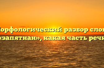 Морфологический разбор слова «запятнан», какая часть речи