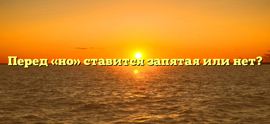 Перед «но» ставится запятая или нет?